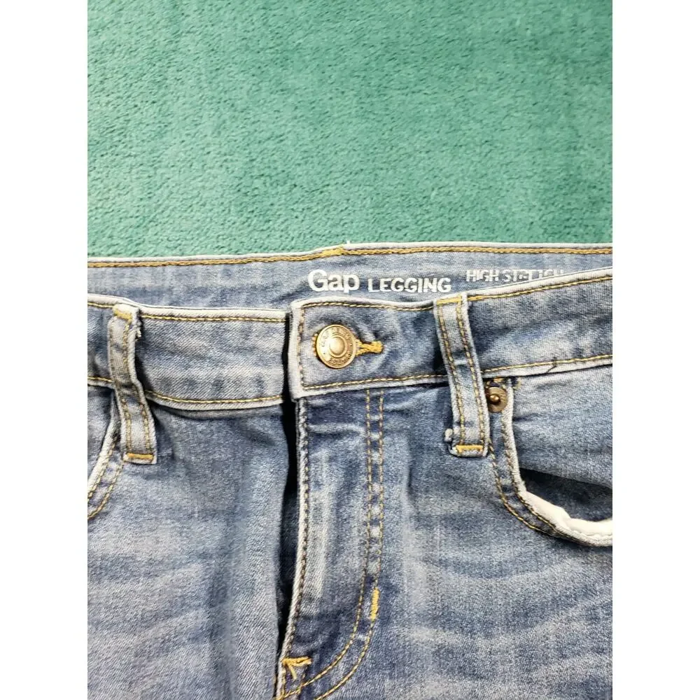 Gap Jeans Size 4 Womens Blue Stretch Pants Ladies Casual Denim Mid Rise Legging - Picture 6 of 12